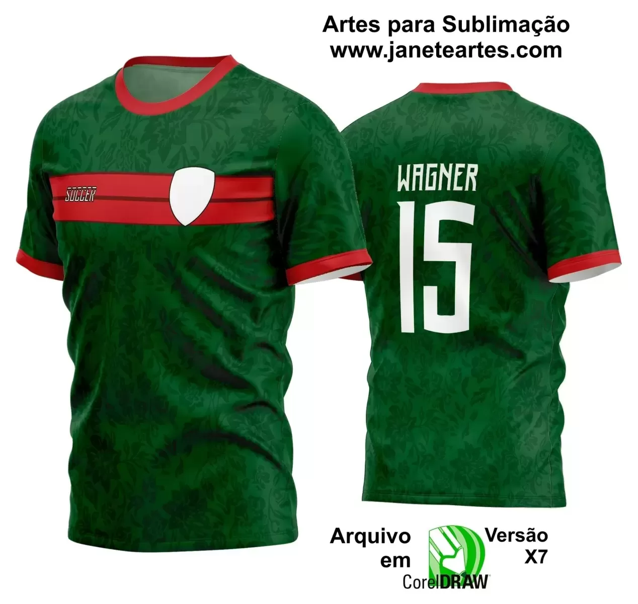 Template Camisa Verde - Jogos Internos 2024 - Time Amador - Futebol 2024