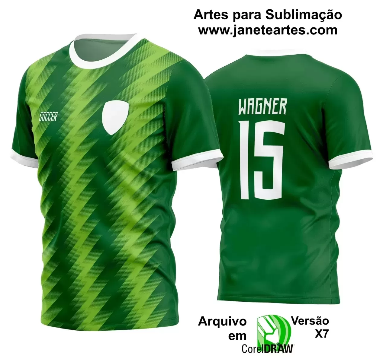 Template Camisa Verde - Jogos Internos 2024 - Time Amador - Futebol 2024