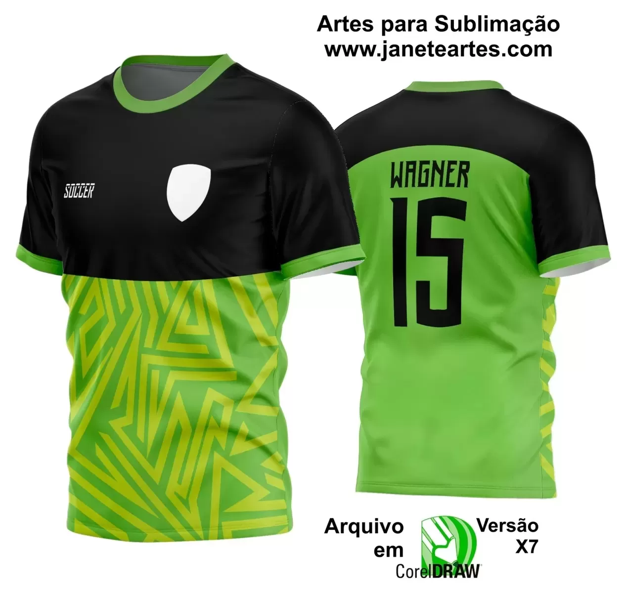 Template Camisa Verde - Jogos Internos 2024 - Time Amador - Futebol 2024