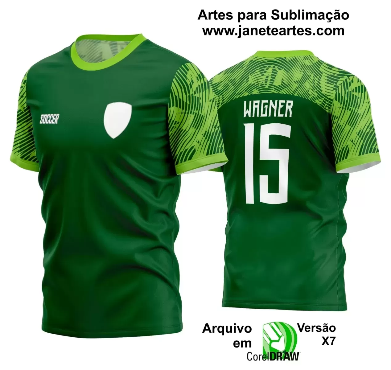 Template Camisa Verde - Jogos Internos 2024 - Time Amador - Futebol 2024