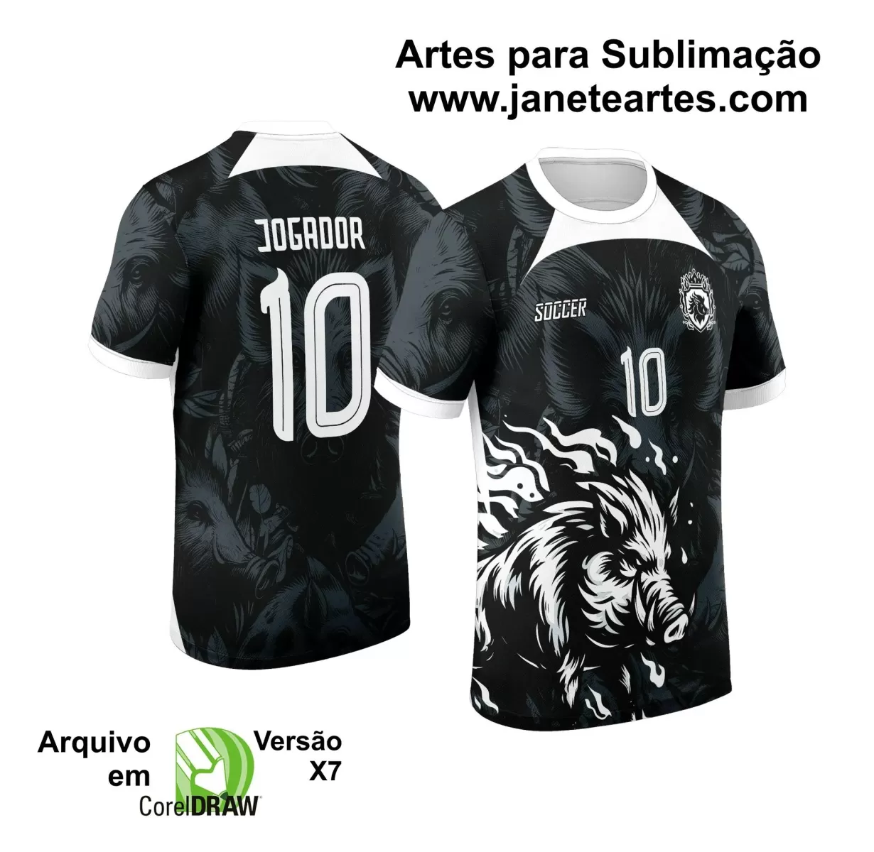 Template Camisa de Interclasse - Jogos Internos - Javali - 2024 - 2025 