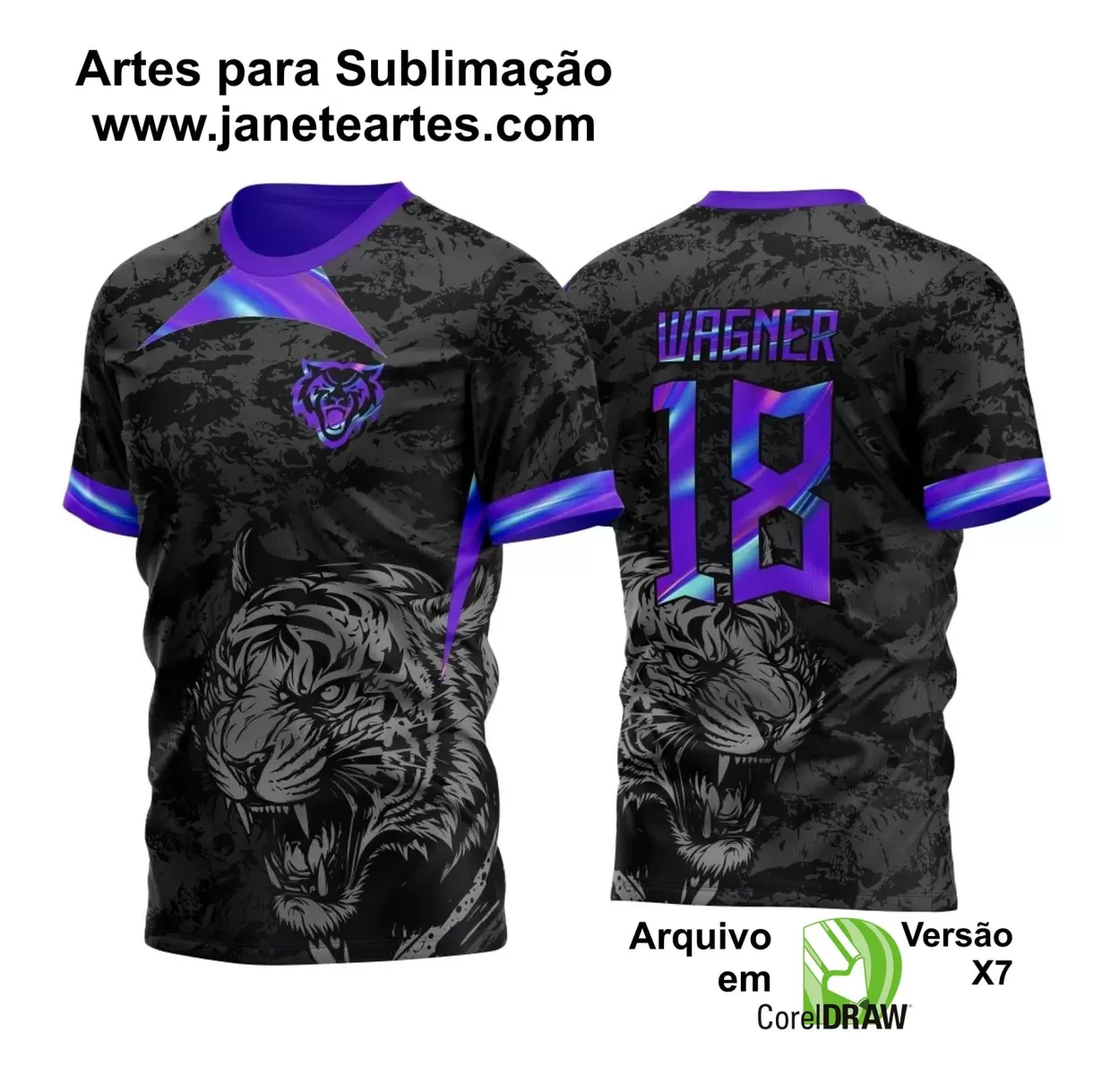 Template Camisa de Interclasse - Jogos Internos - Tigre - 2024 - 2025 