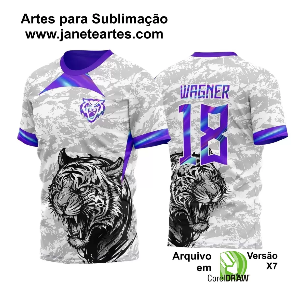 Template Camisa de Interclasse - Jogos Internos - Tigre - 2024 - 2025 