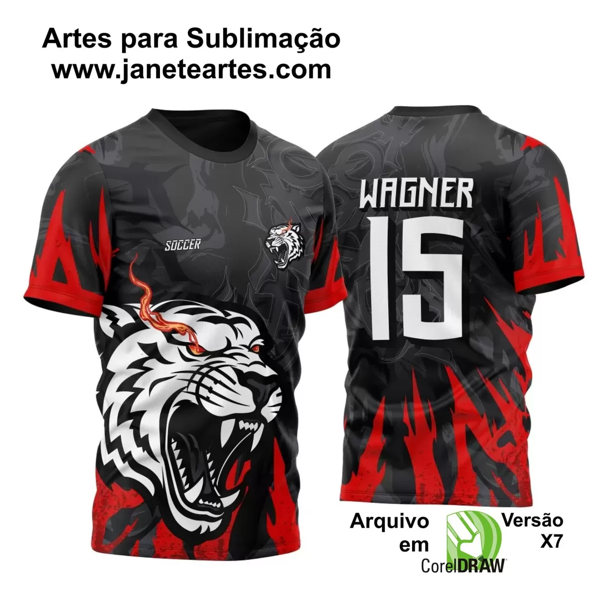 Template Camisa de Interclasse - Jogos Internos - Tigre - 2024 - 2025 