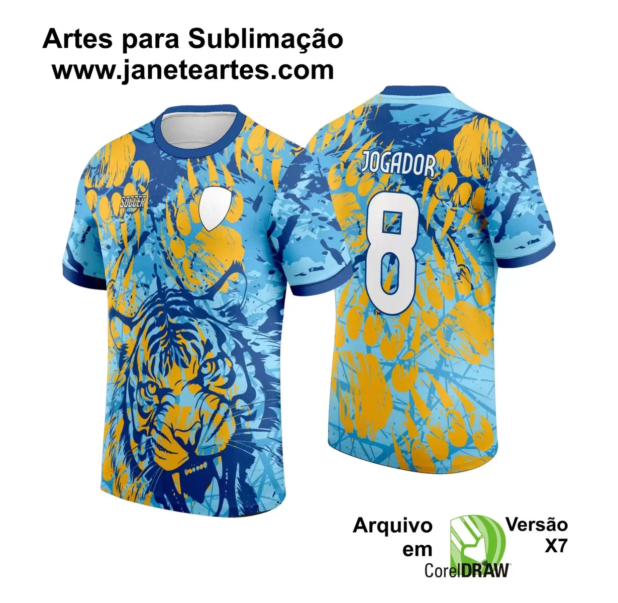 Template Camisa de Interclasse - Jogos Internos - Tigre - 2024 - 2025 