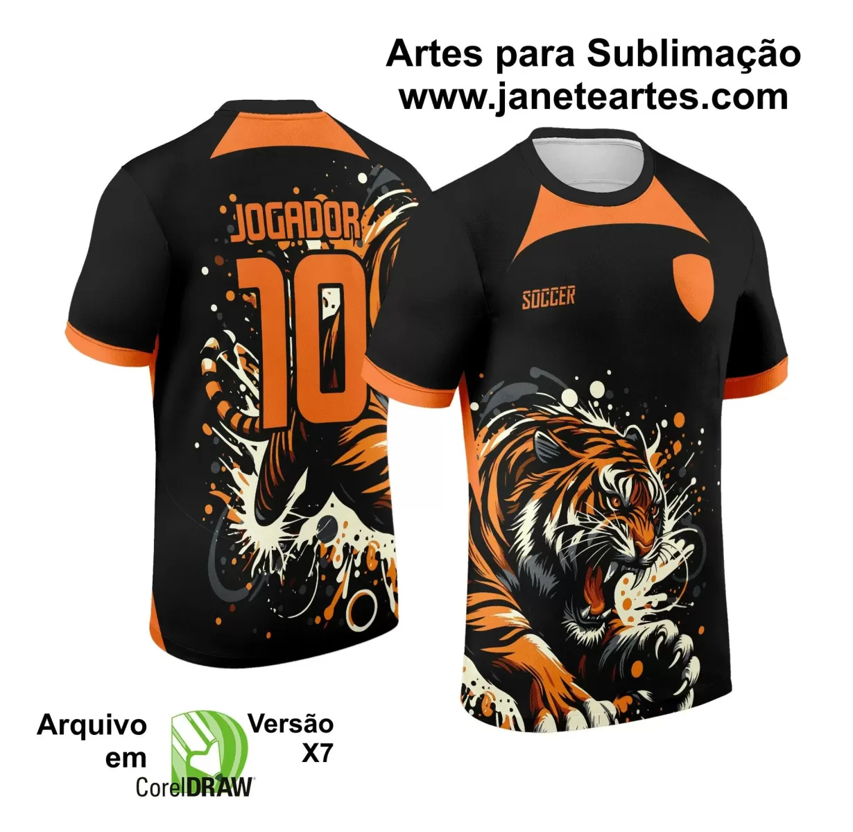 Template Camisa de Interclasse - Jogos Internos - Tigre - 2024 - 2025