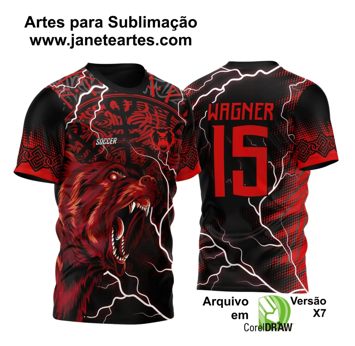 Template Camisa de Interclasse - Jogos Internos - Urso - 2024 - 2025