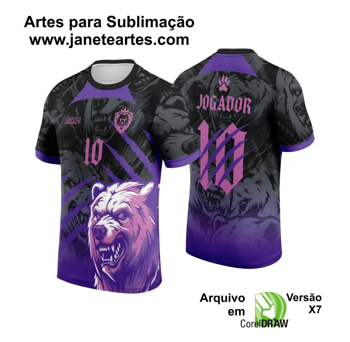 Template Camisa de Interclasse - Jogos Internos - Urso - 2024 - 2025