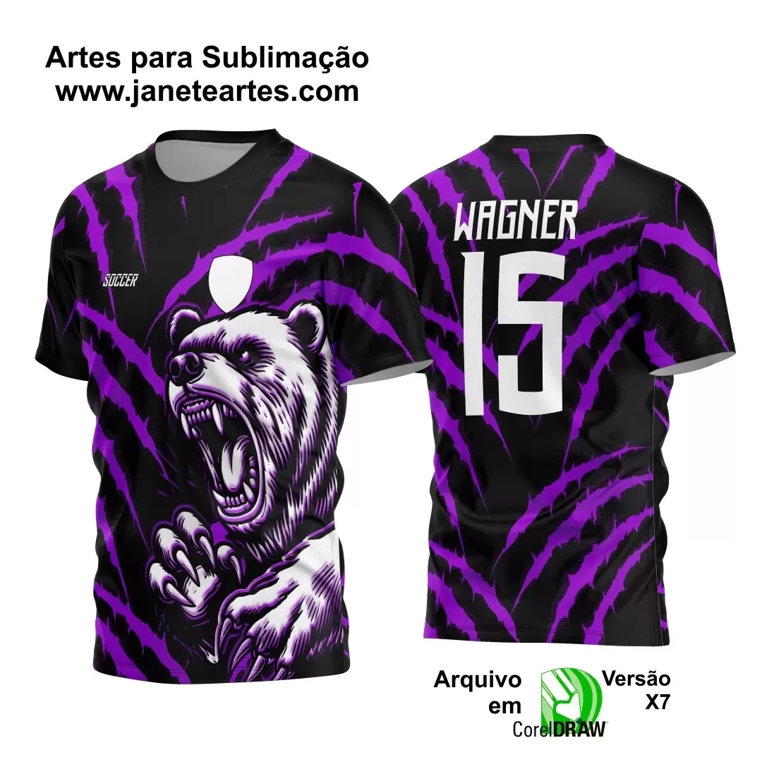 Template Camisa de Interclasse - Jogos Internos - Urso - 2024 - 2025