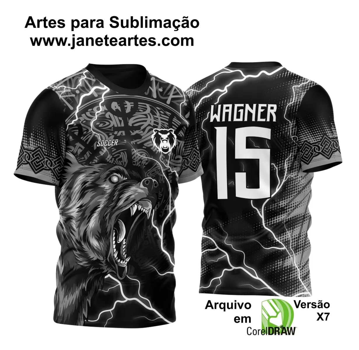 Template Camisa de Interclasse - Jogos Internos - Urso - 2024 - 2025