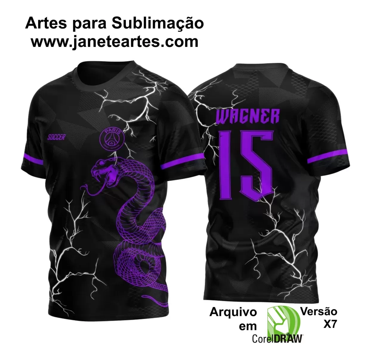 Template - Camisa de Interclasse Preta - Jogos Internos - Cobra - 2024 - 2025