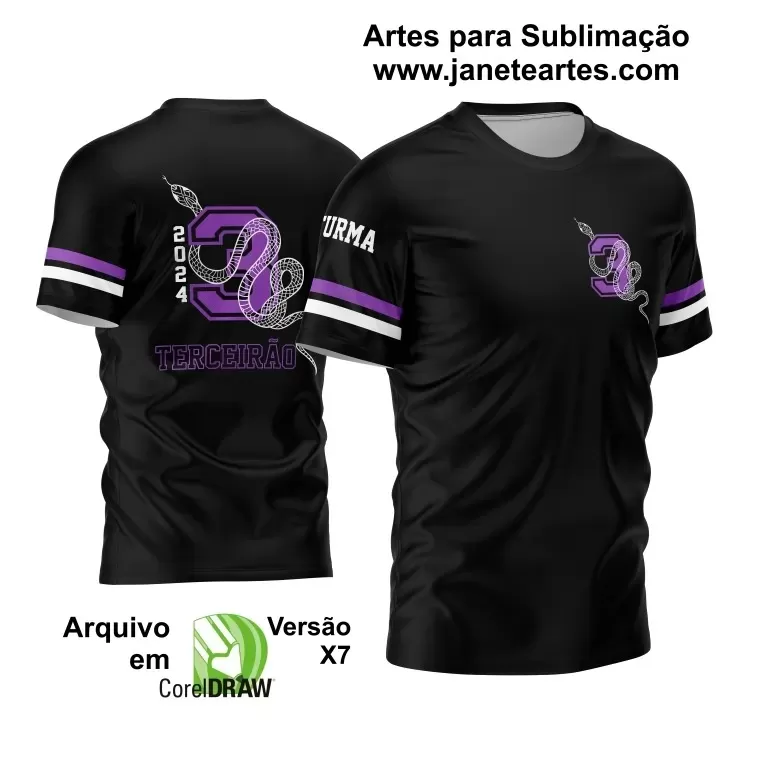 Template - Camisa de Interclasse Preta - Jogos Internos - Cobra - 2024 - 2025