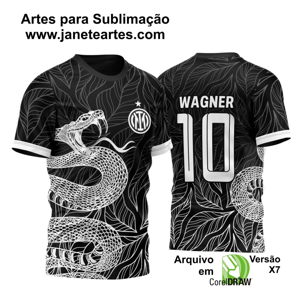 Template - Camisa de Interclasse Preta - Jogos Internos - Cobra - 2024 - 2025