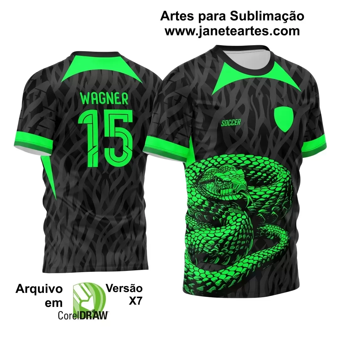 Template - Camisa de Interclasse Preta - Jogos Internos - Cobra - 2024 - 2025