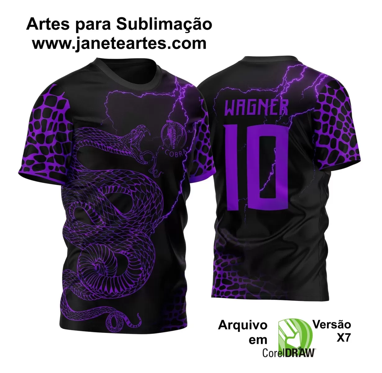 Template - Camisa de Interclasse Preta - Jogos Internos - Cobra - 2024 - 2025