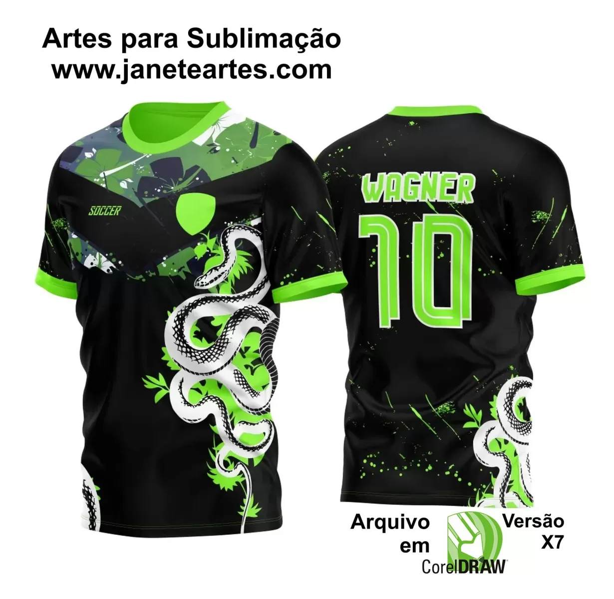 Template - Camisa de Interclasse Preta - Jogos Internos - Cobra - 2024 - 2025