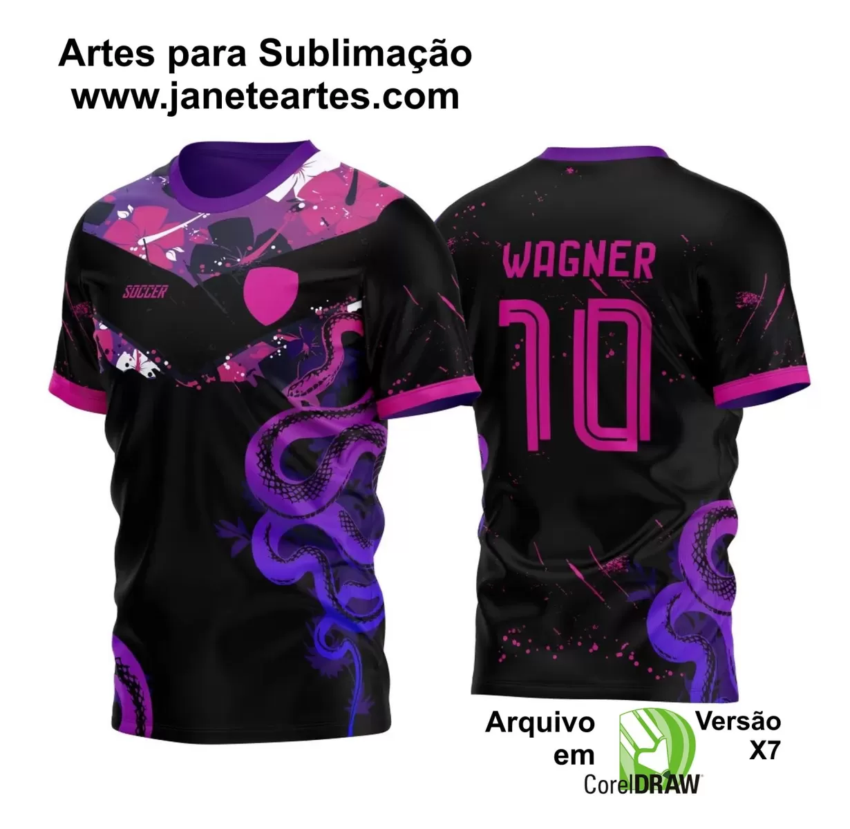 Template - Camisa de Interclasse Preta - Jogos Internos - Cobra - 2024 - 2025