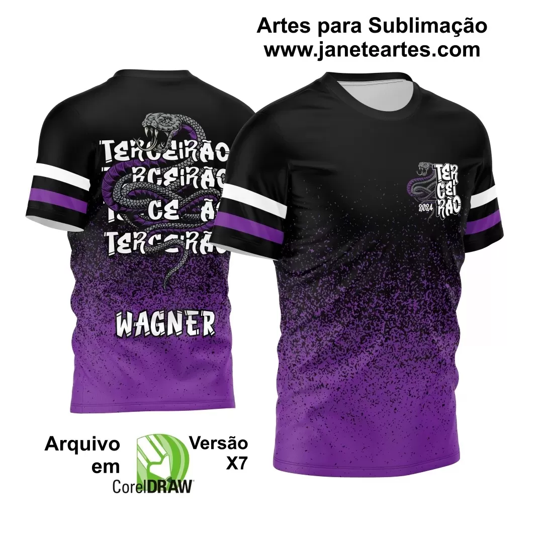 Template - Camisa de Interclasse Preta - Jogos Internos - Cobra - Terceirão - 2024 - 2025