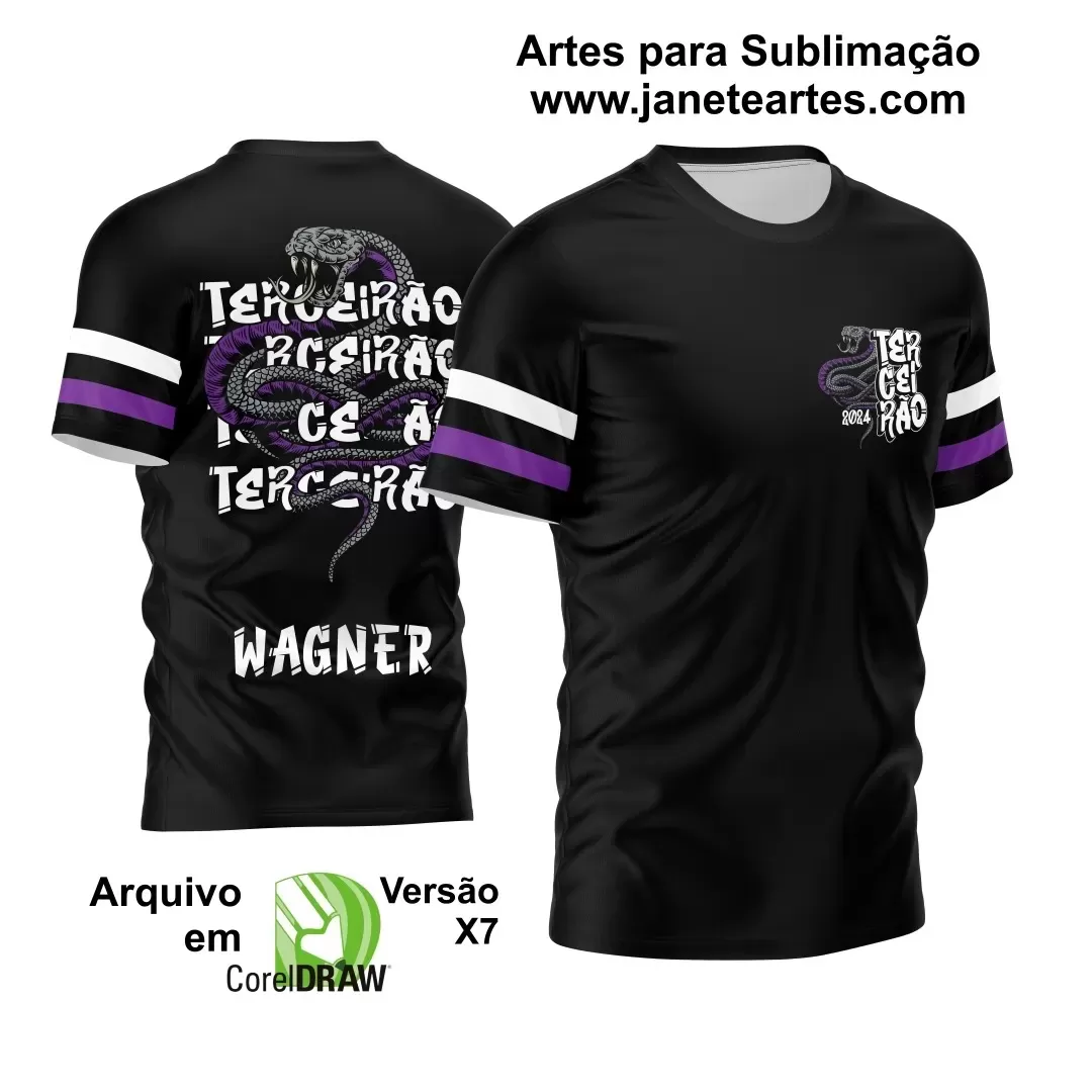 Template - Camisa de Interclasse Preta - Jogos Internos - Cobra - Terceirão - 2024 - 2025