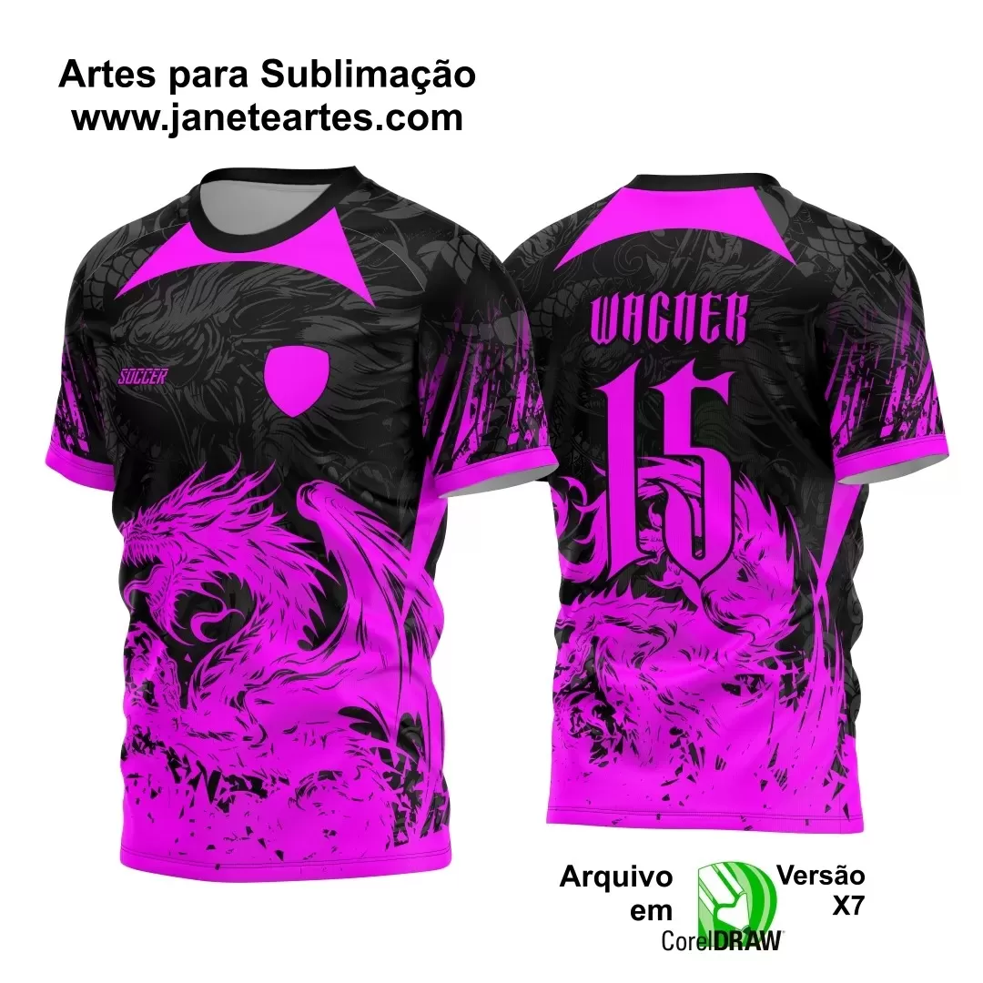 Template - Camisa de Interclasse Preta - Jogos Internos - Dragão - 2024 - 2025 