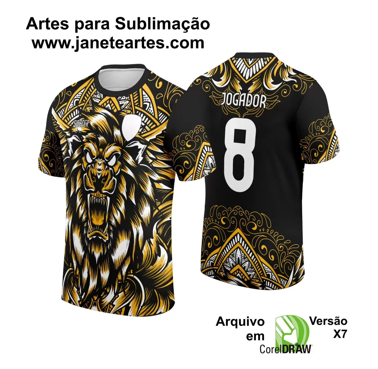 Template - Camisa de Interclasse - Uniforme Futebol - Leão - 2024 - 2025