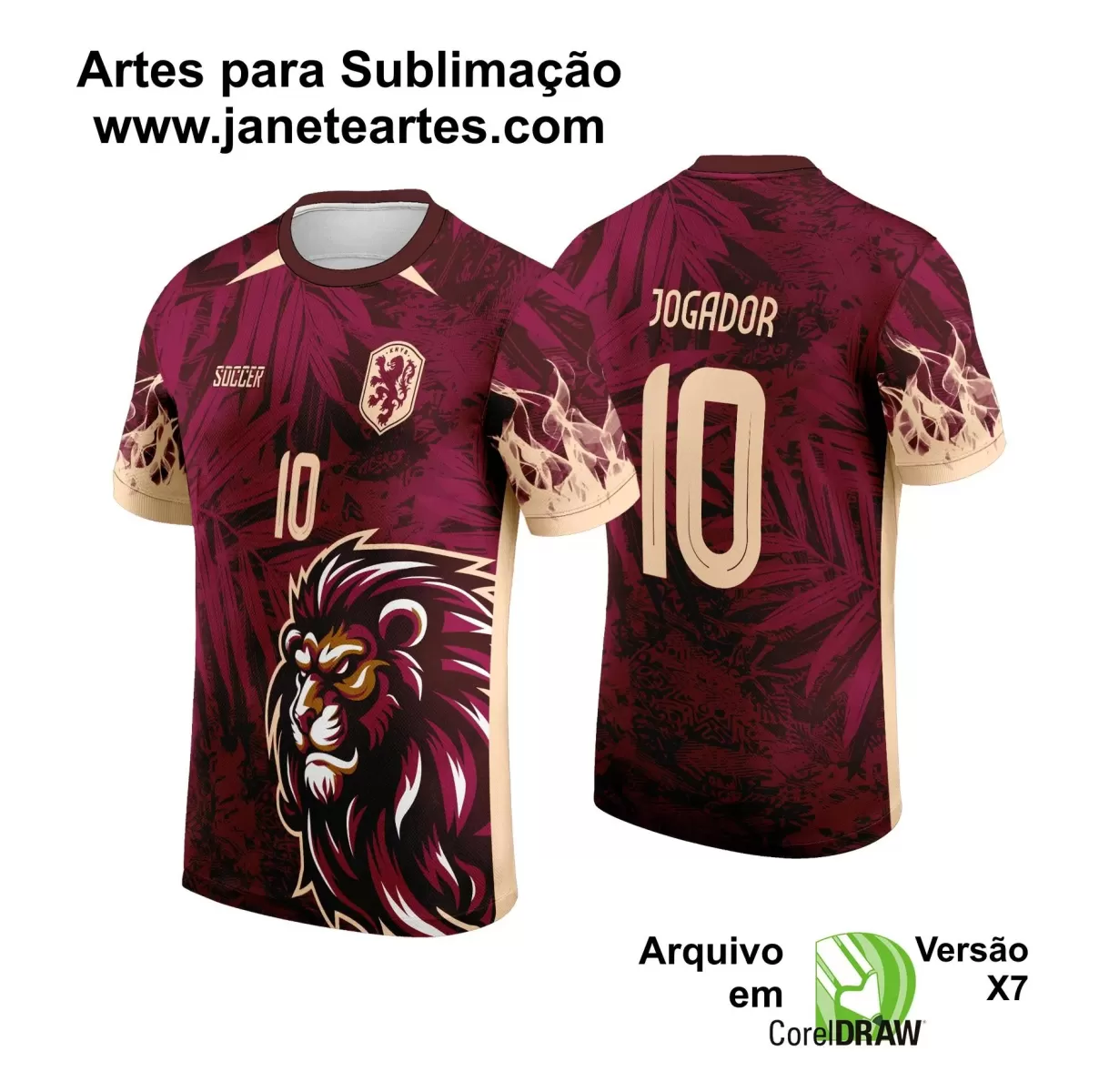 Template - Camisa de Interclasse - Uniforme Futebol - Leão - 2024 - 2025