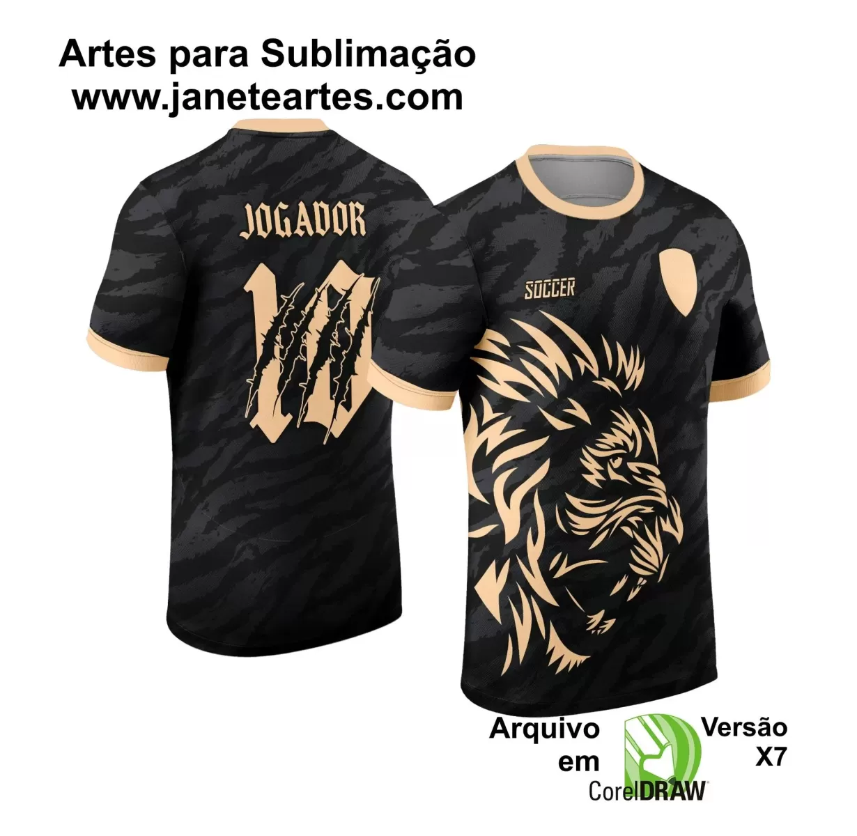 Template - Camisa de Interclasse - Uniforme Futebol - Leão - 2024 - 2025