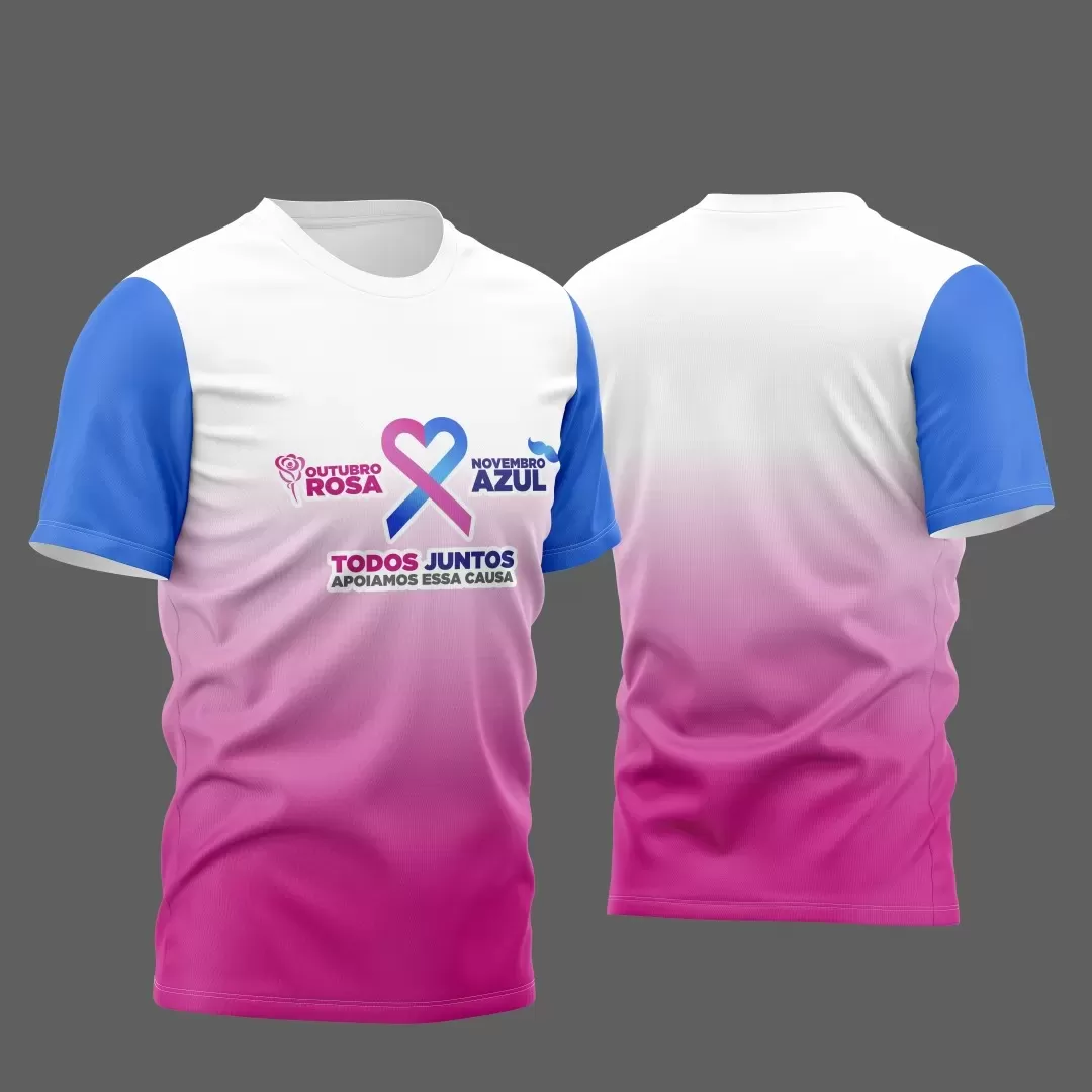 Template Camiseta - Outubro Rosa e Novembro Azul - 2024 