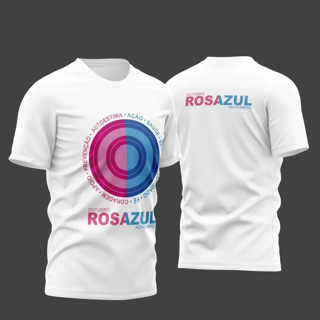 Template Camiseta - Outubro Rosa e Novembro Azul - 2024 