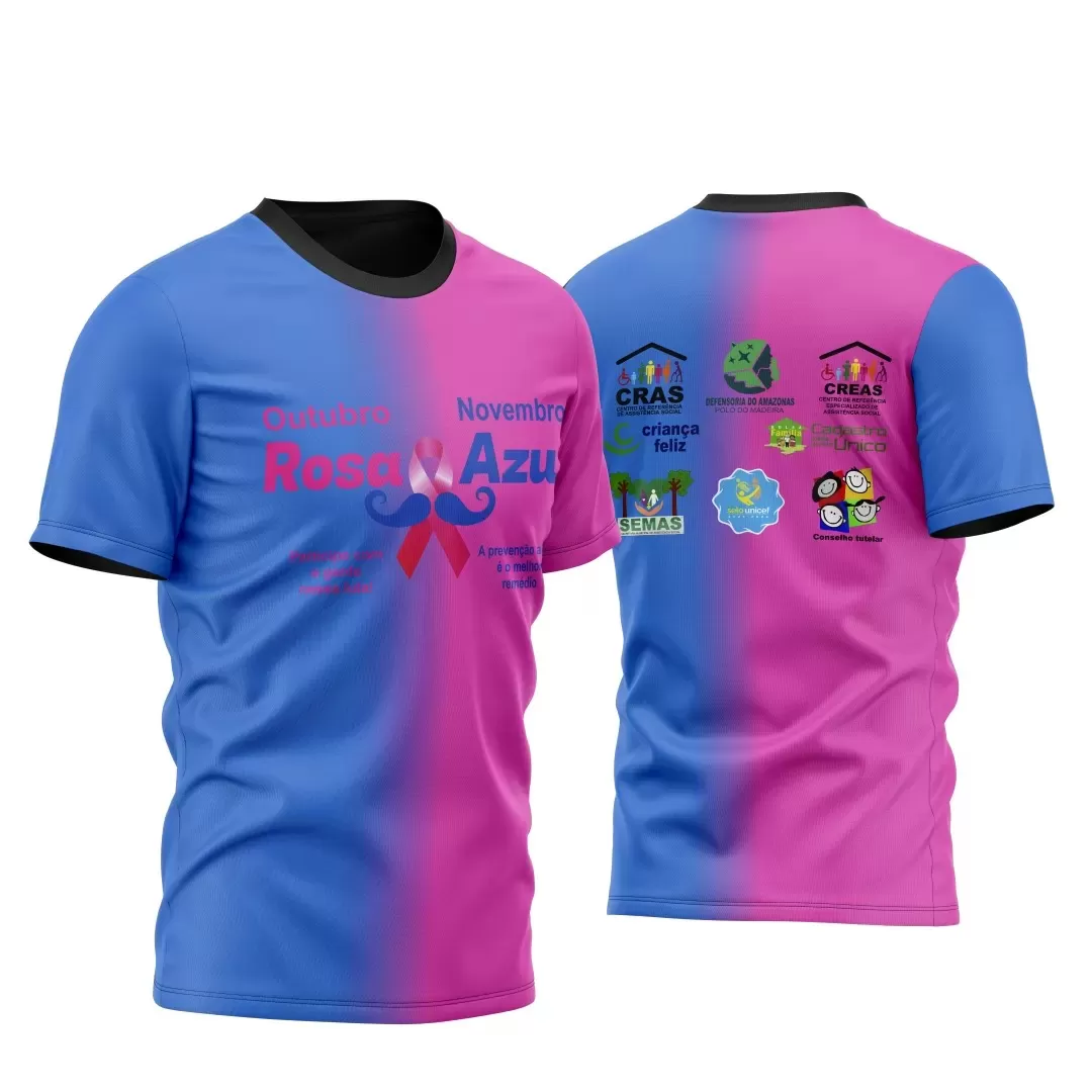 Template Camiseta - Outubro Rosa e Novembro Azul - 2024 