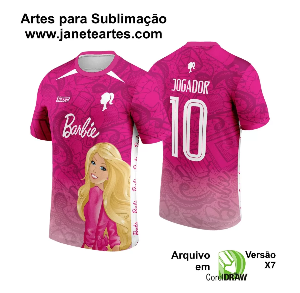 Template Camiseta de Interclasse - Jogos Internos - Barbie - 2024 - 2025