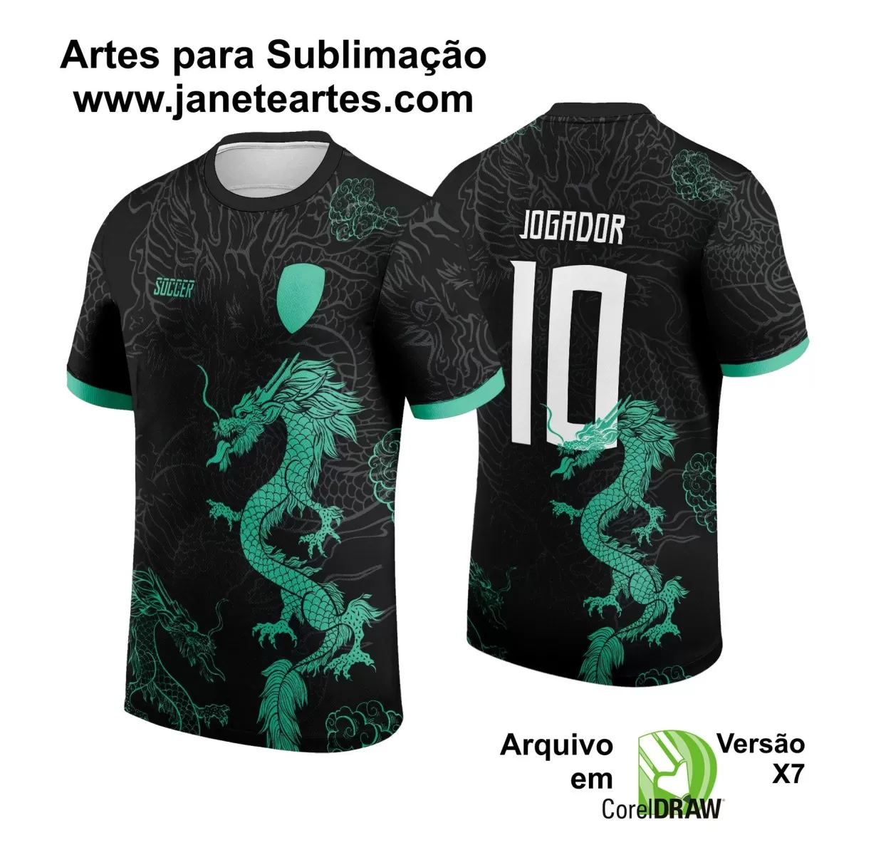 Template Camiseta de Interclasse - Jogos Internos - Dragão - 2024 - 2025