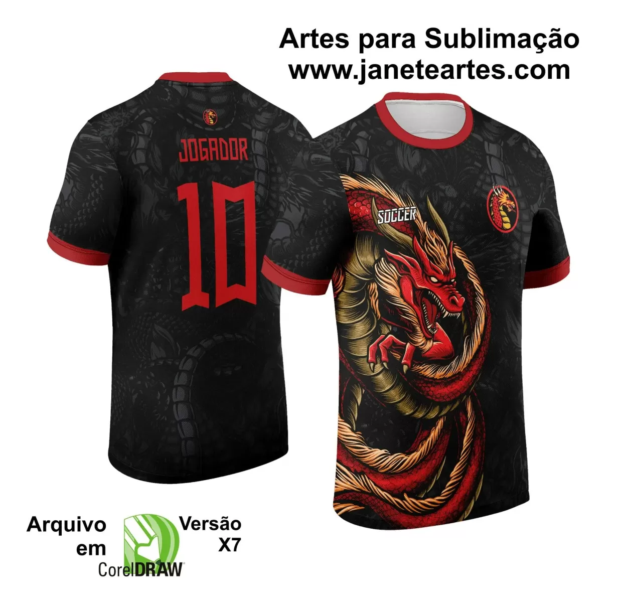 Template Camiseta de Interclasse - Jogos Internos - Dragão - 2024 - 2025