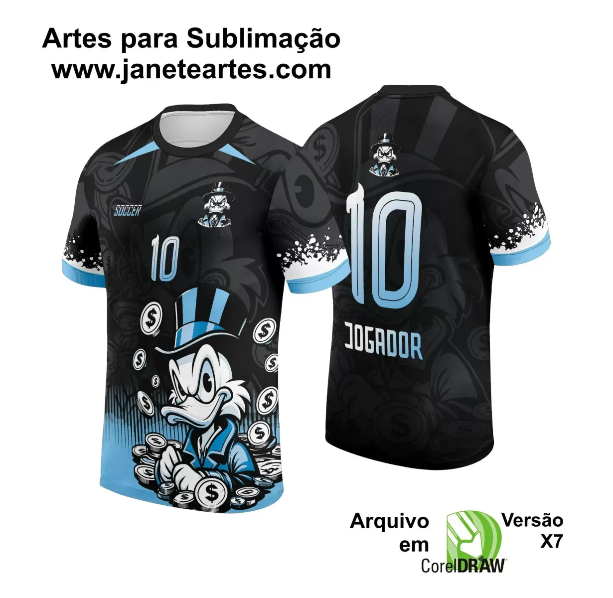 Template Camiseta de Interclasse - Jogos Internos - Tio Patinhas - 2024 - 2025