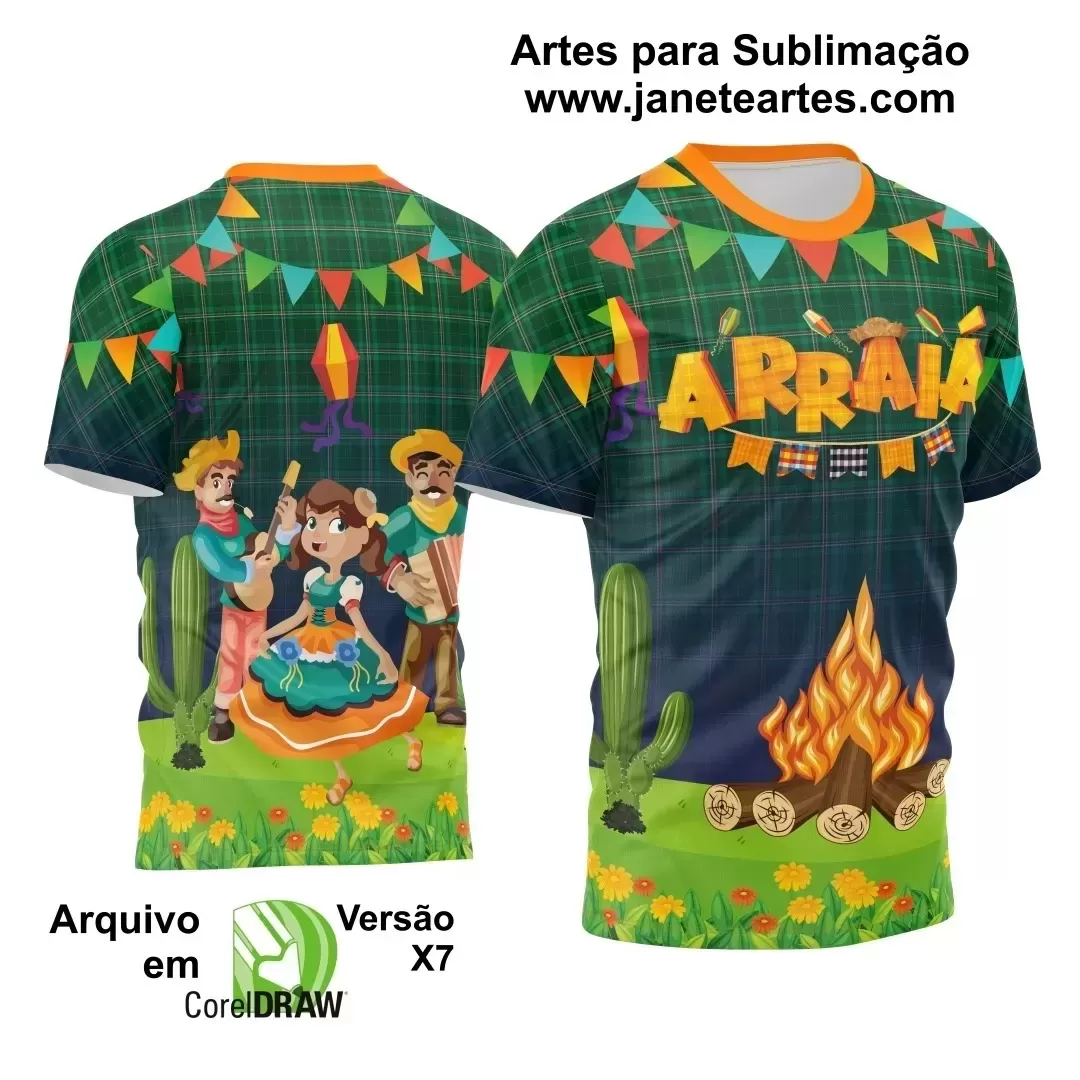 Template Estampa Camisa - Arraiá 2024 - São João 2024 - Festa Junina