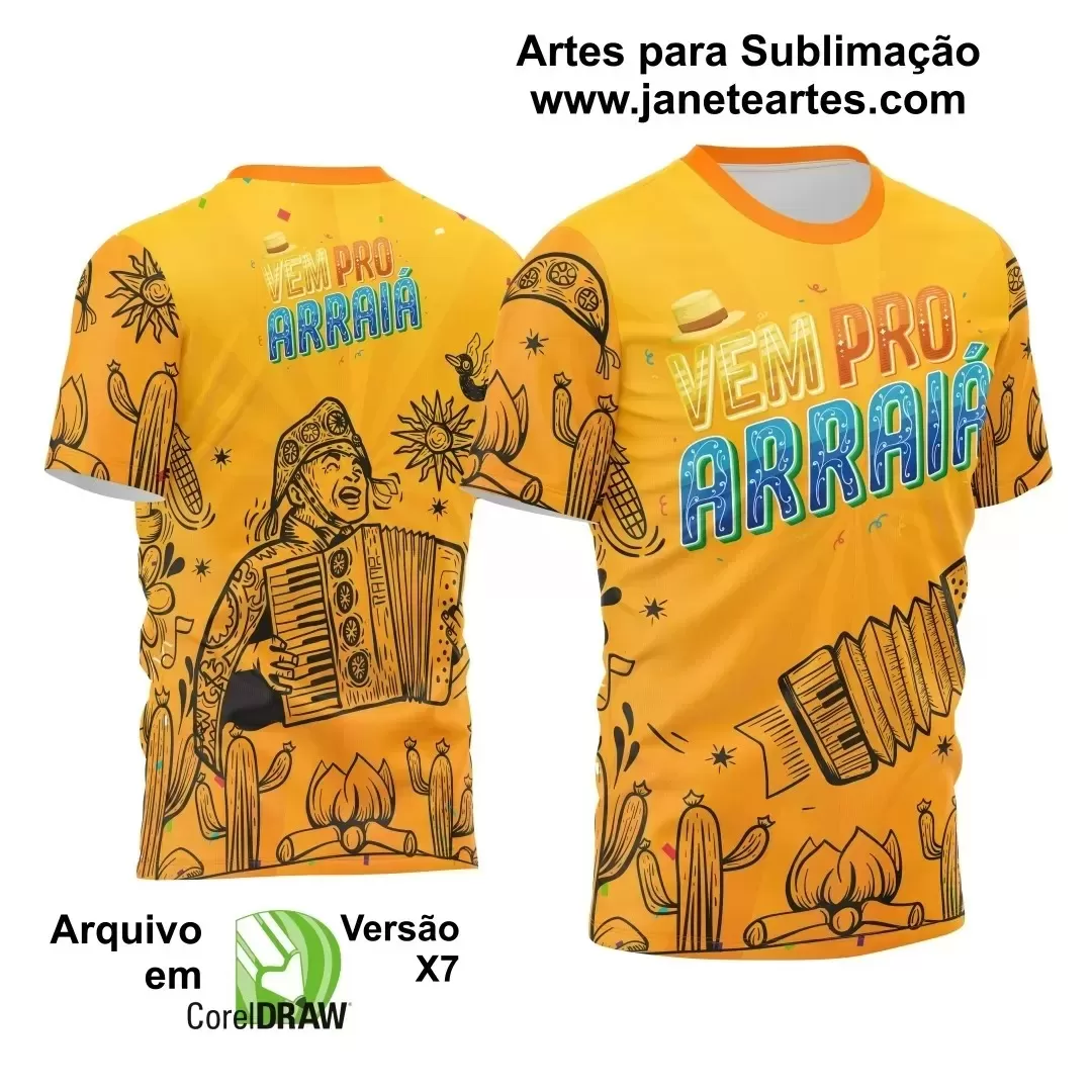 Template Estampa Camisa - Arraiá 2024 - São João 2024 - Festa Junina