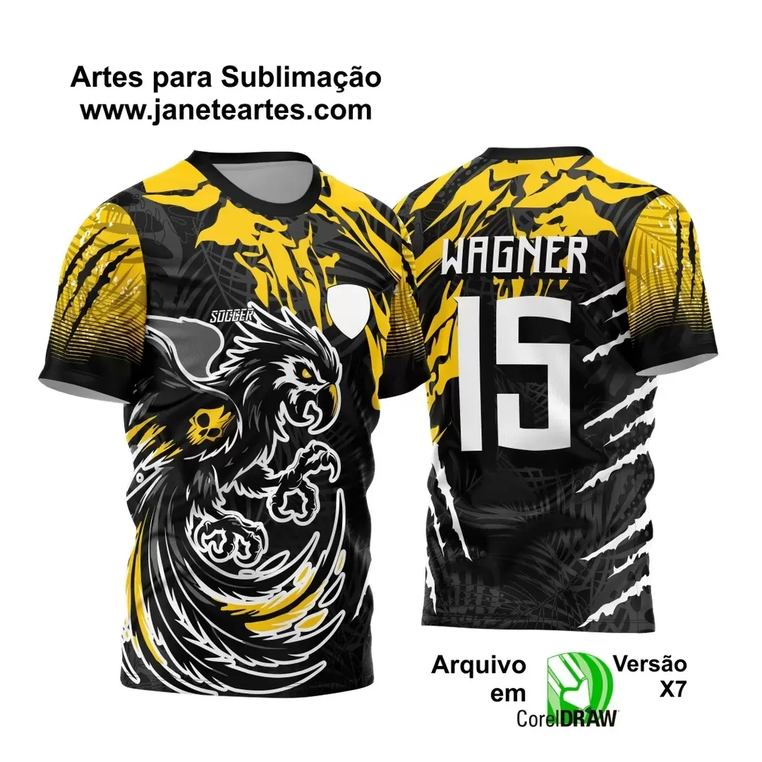 Template para Camisa de Interclasse - Jogos Internos - Arara Caveira - Janete Artes - 2024 - 2025