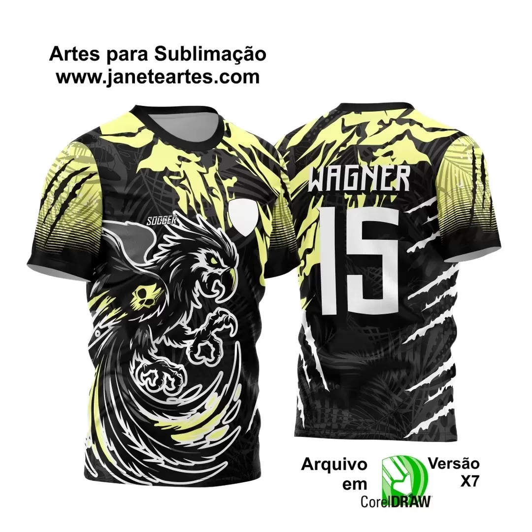 Template para Camisa de Interclasse - Jogos Internos - Arara Caveira - Janete Artes - 2024 - 2025