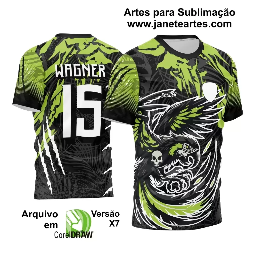 Template para Camisa de Interclasse - Jogos Internos - Arara Caveira - Janete Artes - 2024 - 2025