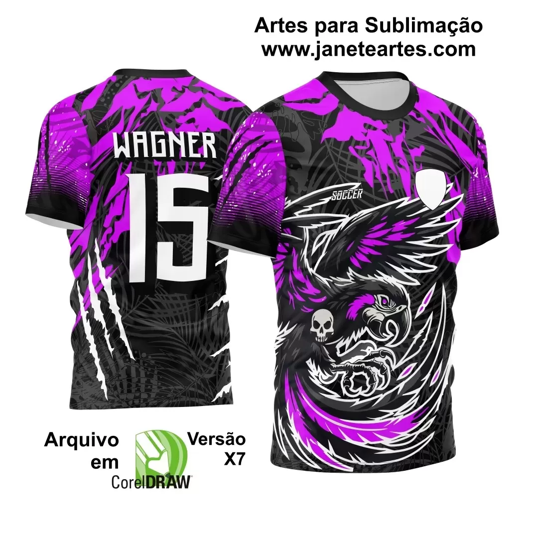 Template para Camisa de Interclasse - Jogos Internos - Arara Caveira - Janete Artes - 2024 - 2025