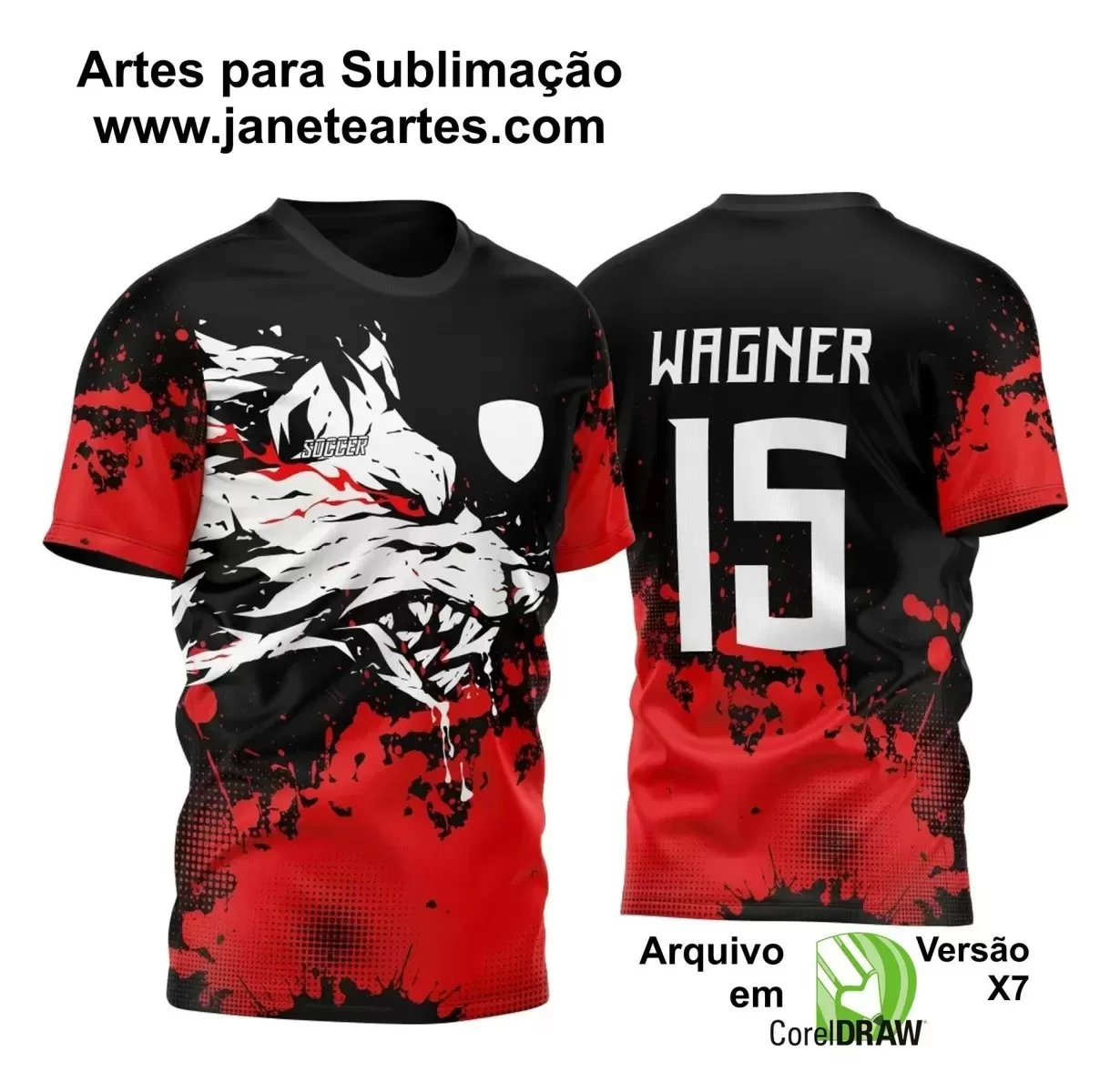 Template para Camisa de Interclasse - Jogos Internos - Lobo - 2024 - 2025