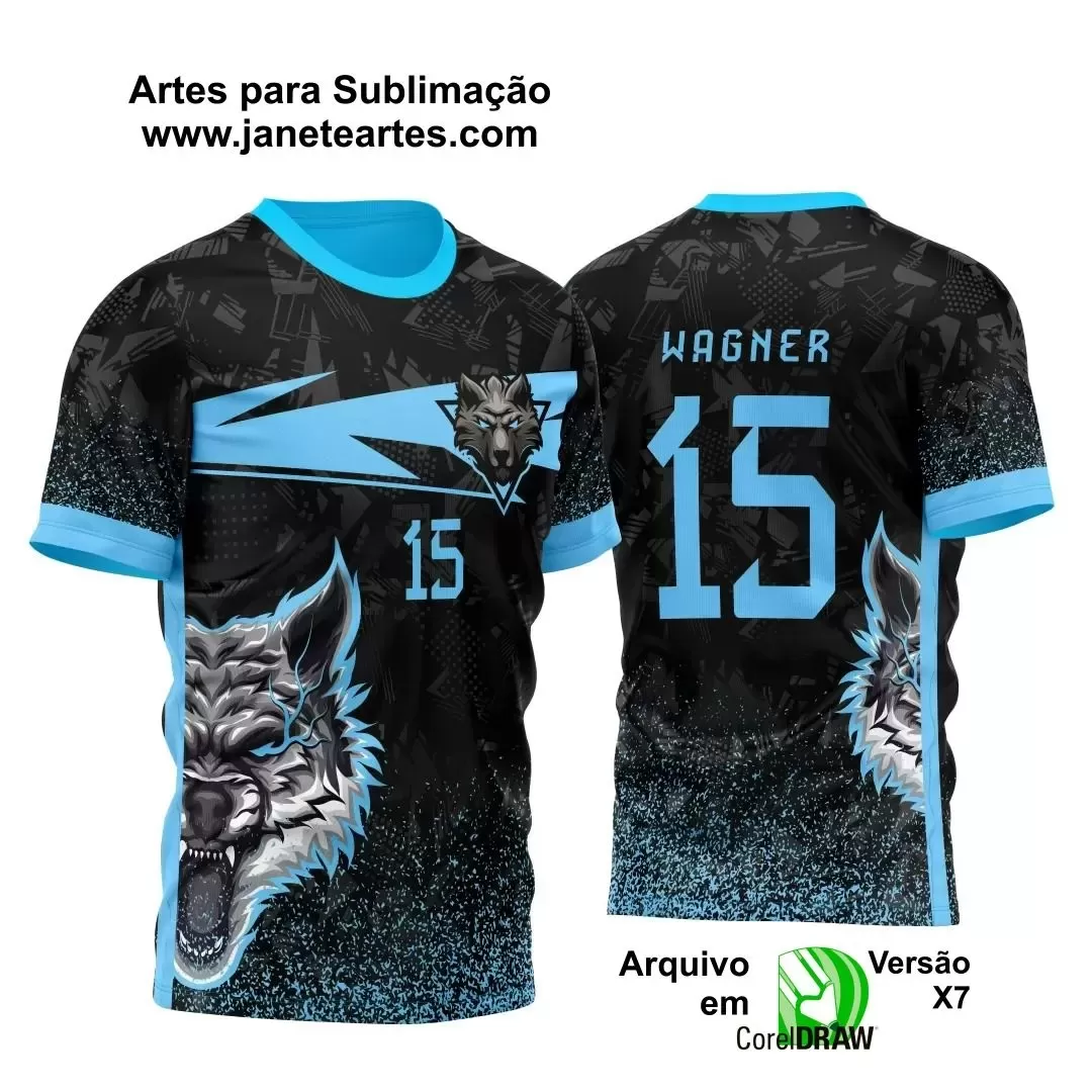 Template para Camisa de Interclasse - Jogos Internos - Lobo - 2024 - 2025