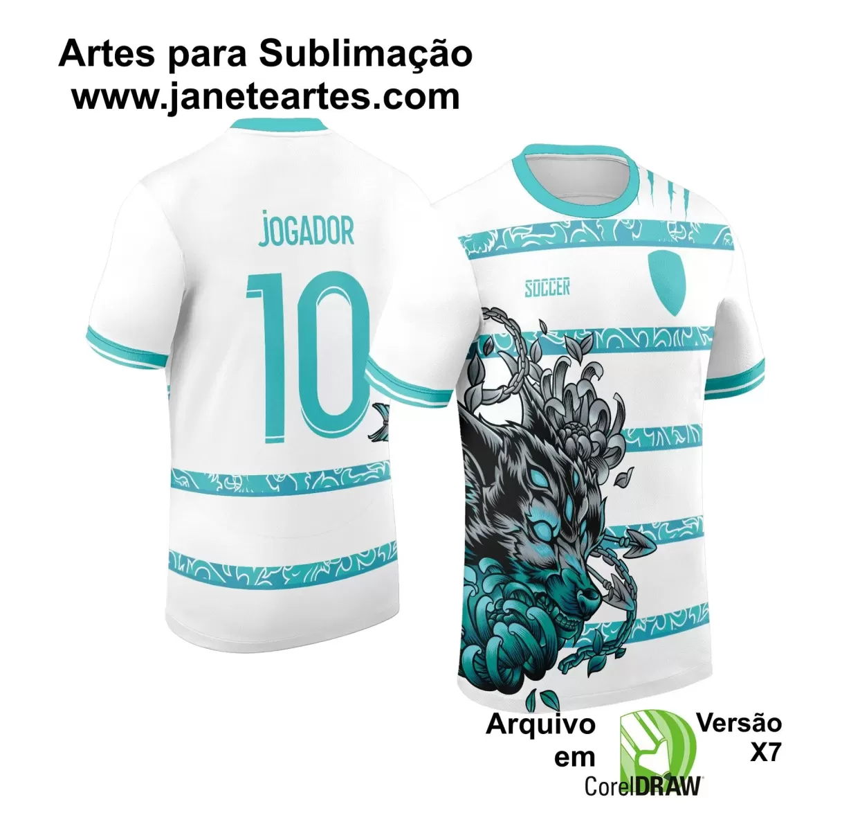 Template para Camisa de Interclasse - Jogos Internos - Lobo - 2024 - 2025