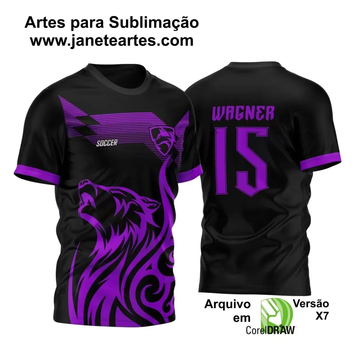 Template para Camisa de Interclasse - Jogos Internos - Lobo - 2024 - 2025