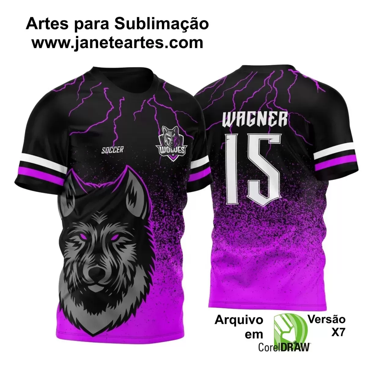 Template para Camisa de Interclasse - Jogos Internos - Lobo - 2024 - 2025