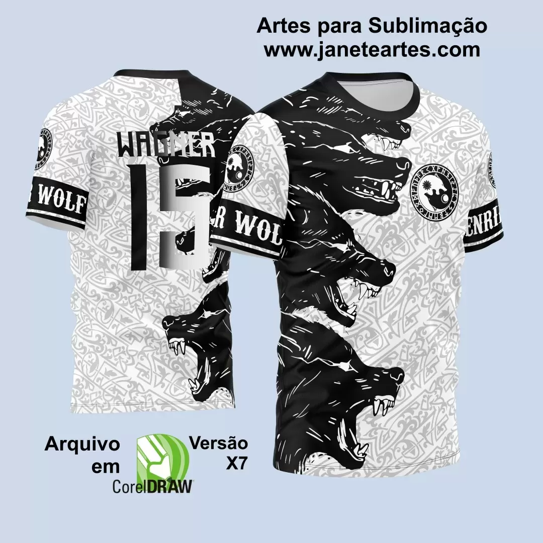 Template para Camisa de Interclasse - Jogos Internos - Lobo - 2024 - 2025