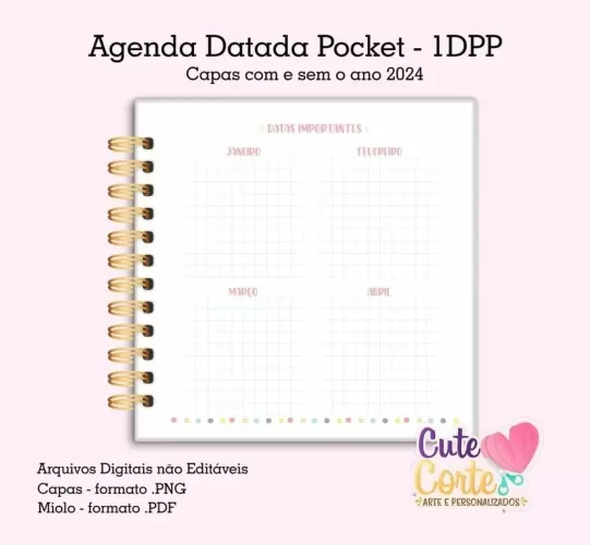 Agenda Pocket Escolar 1DPP/2024 + Permanente