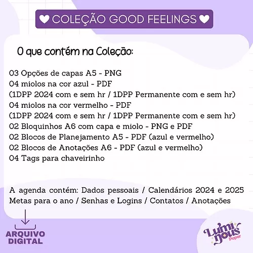 Arquivo Digital – Coleção Good Feelings – Luminous Paper