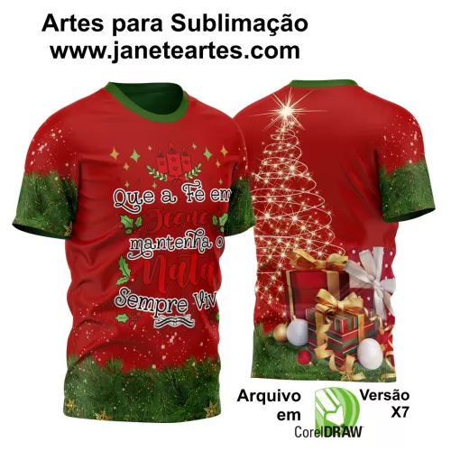 Arte Estampa Camisa - Natal  - 2024 - 2025