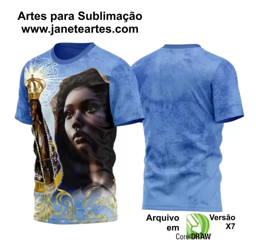 Arte Vetor Camisa Azul 2024 - Nossa Senhora Aparecida 2024 - Religião